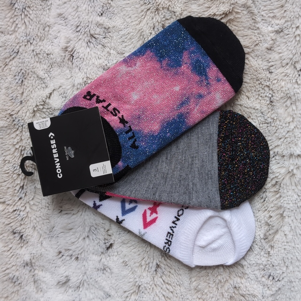 Converse Kid's Metallic No-Show Socks